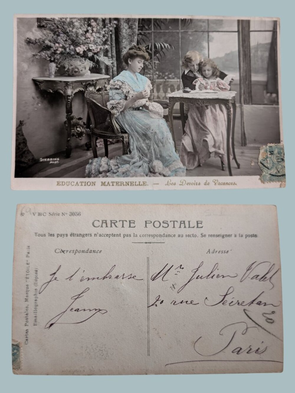 5/$25 Vintage Postmarked French RPPC Ephemera, Happy Mail, Gallery Wall
